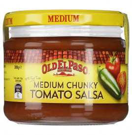 Old El Paso Medium Chunky Tomato Salsa  Glass Jar  300 grams
